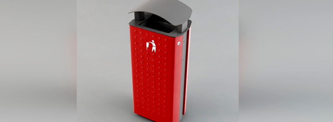 Red Trash Can Curver
