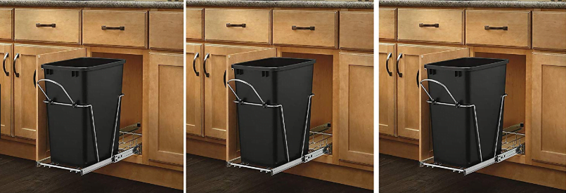 sliding and built-in trash can