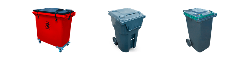 Outdoor Garbage Cans with Locking Lids and Wheels