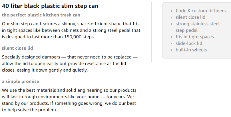 simplehuman 40l slim step can