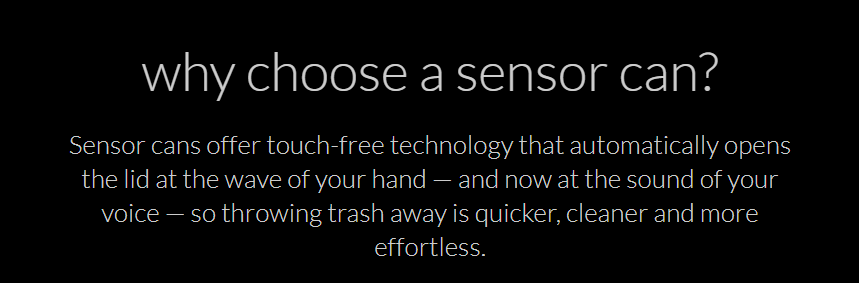 simplehuman sensor trash can