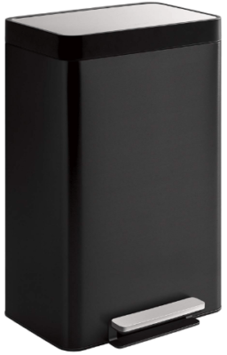 black stainless steel trash can 13 gallon