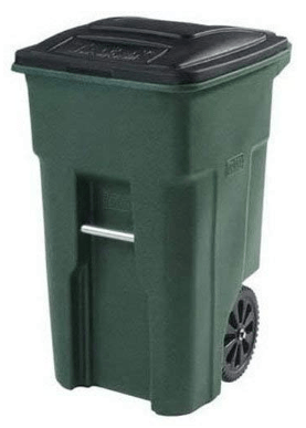 toter 32-gallon greenstone wheeled trash can