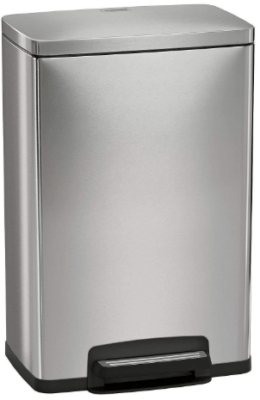 tramontina 13 gallon step trash can stainless steel
