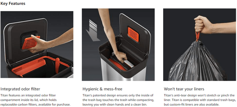 titan trash can compactor