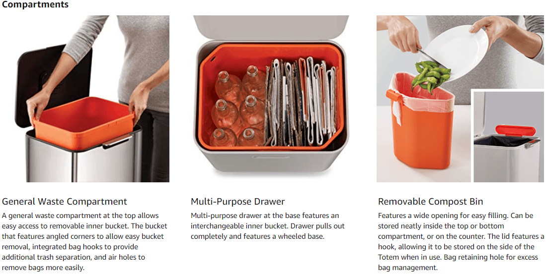 Joseph Joseph Trash Can Manage Your Trash Easily Trash Can Reviews