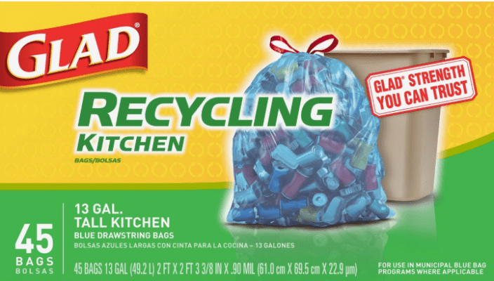 Glad Tall Kitchen Drawstring Recycling Bags