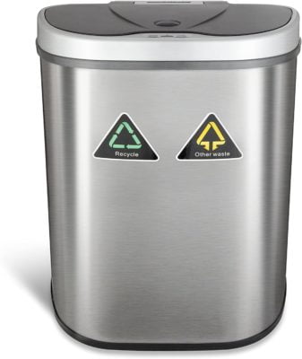 automatic dual trash can