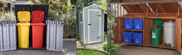 outdoor trash can storage